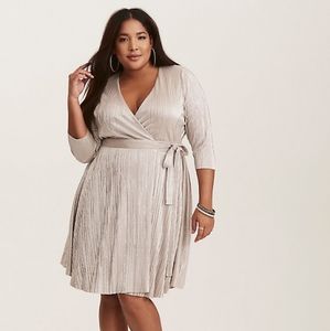 Sexy silver wrap dress from torrid